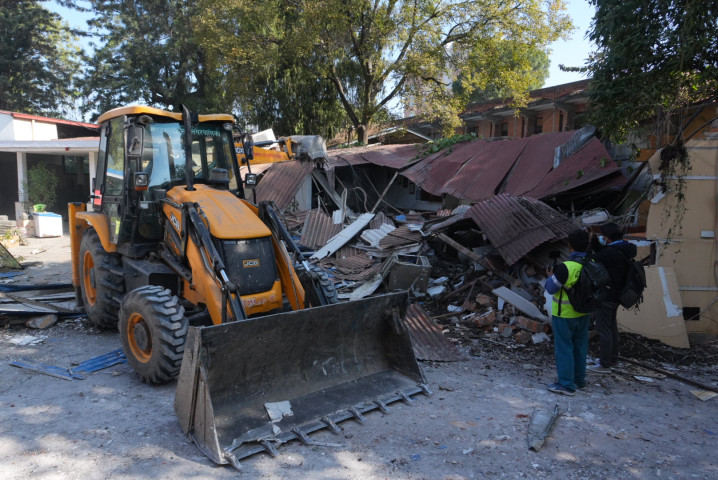 Kathmandu Metropolitan Demolishes Structures Built on Nepal Scout Land in Lainchaur