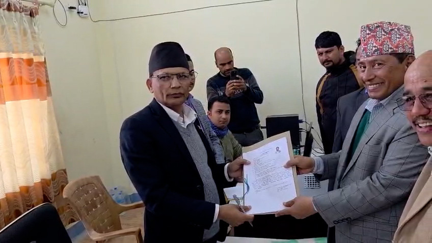 Narayankaji Shrestha Files Candidacy from Sarlahi-3