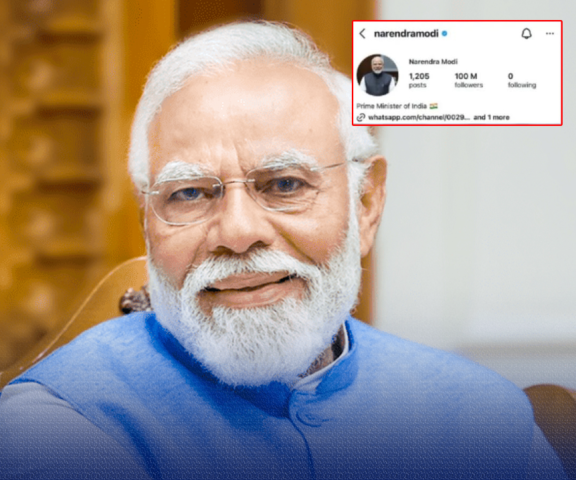 Modi Becomes First World Leader to Cross 100 Million Instagram Followers