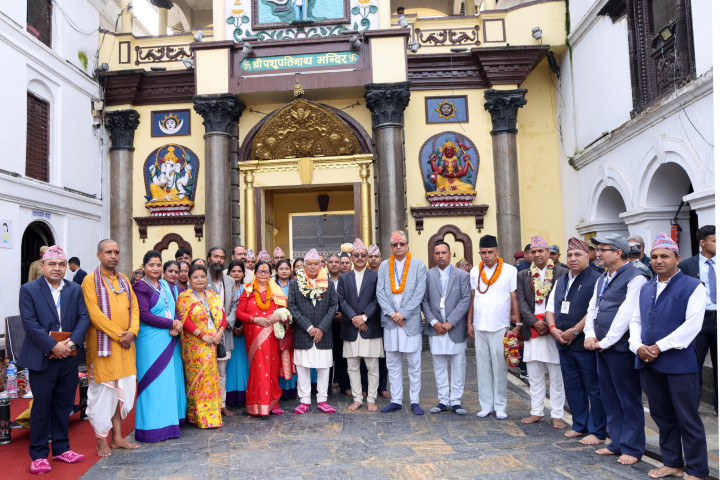 President Performs Puja at Pashupatinath Wishing for Welfare of Nation and People