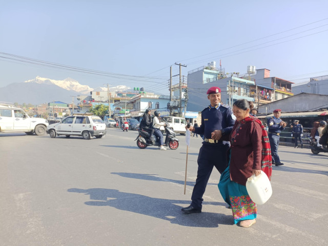 Kaski District Police Office Launches SLC Program for Pedestrian Safety