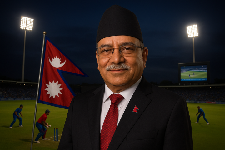 Prachanda’s Good Wishes on NPL Inauguration: "Floodlit Stadium is a New Era for Nepali Cricket"