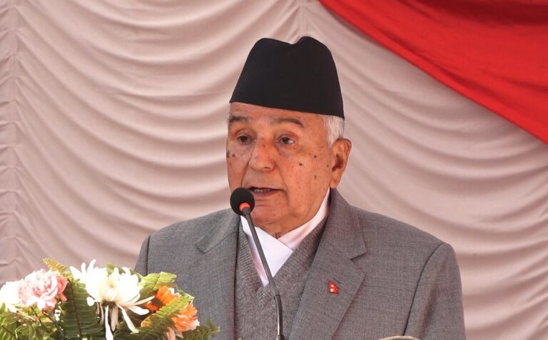 "The election on Falgun 21 is essential for democracy, the country, and the people: President"