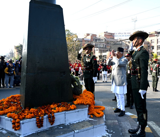 President Ramchandra Paudel Honors Nation Builder Prithvi Narayan Shah