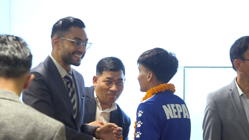 Education Minister Pokharel Bids Farewell to National Women's Football Team