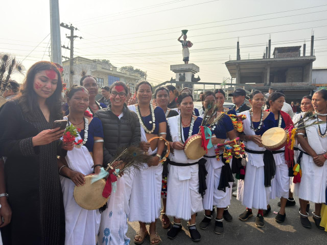 Sobita Gautam Campaigns in Tharu Community Area of Chitwan-3 (Photos)