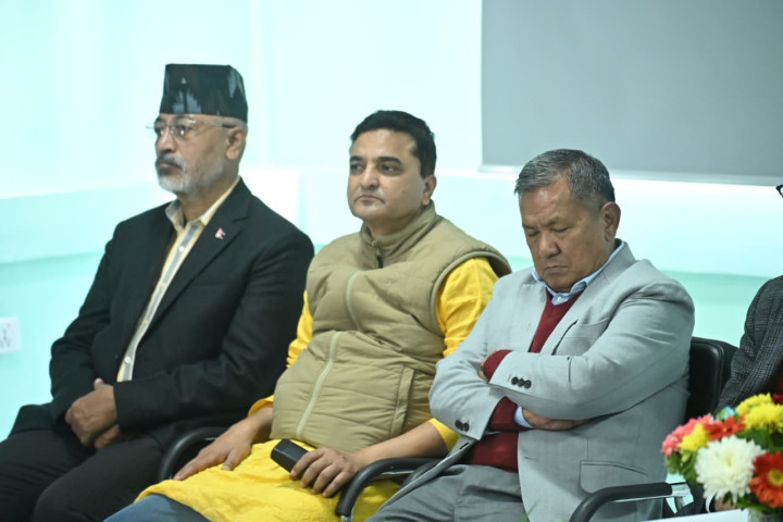Picture of Prithvi Subba Gurung Asleep at UML Meeting in Chyasal Goes Viral