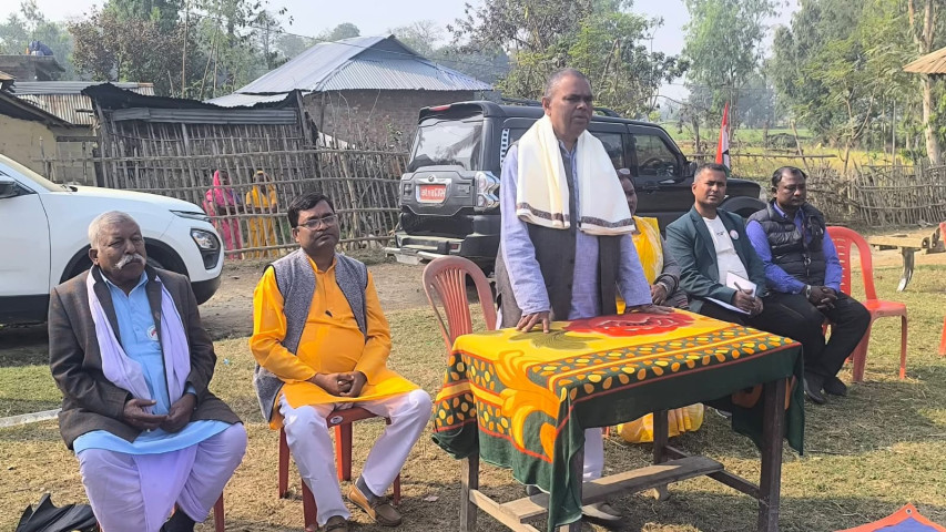 Upendra Yadav Continues Door-to-Door Campaign in Saptari-3