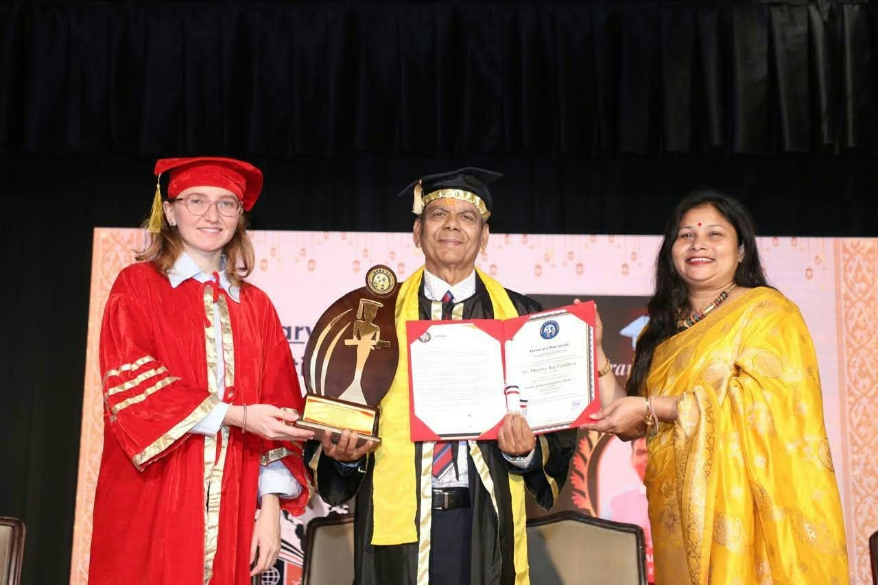 Renowned Record Holder Dr. D.R. Upadhyay Awarded 10th Honorary Doctorate