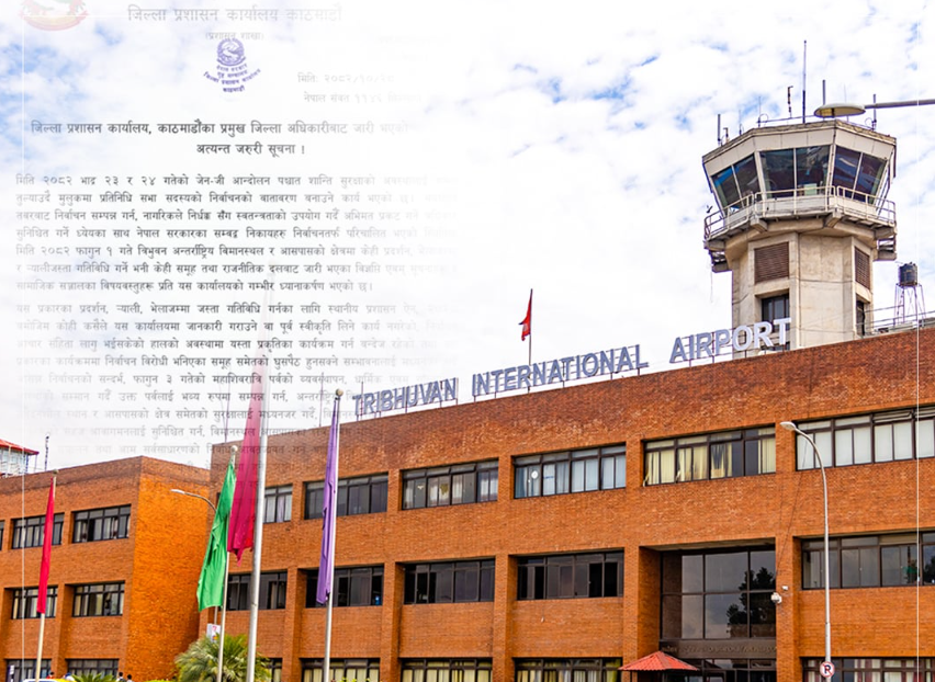 Prohibitory Order Issued at Tribhuvan Airport Amid Preparations to Welcome Former King
