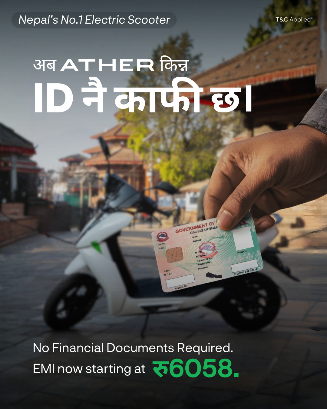 Own Nepal’s No. 1 Electric Scooter with Just an ID Card