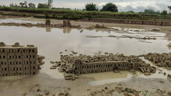 Heavy Rain and Storms Cause Massive Damage to Brick Industries in Rautahat