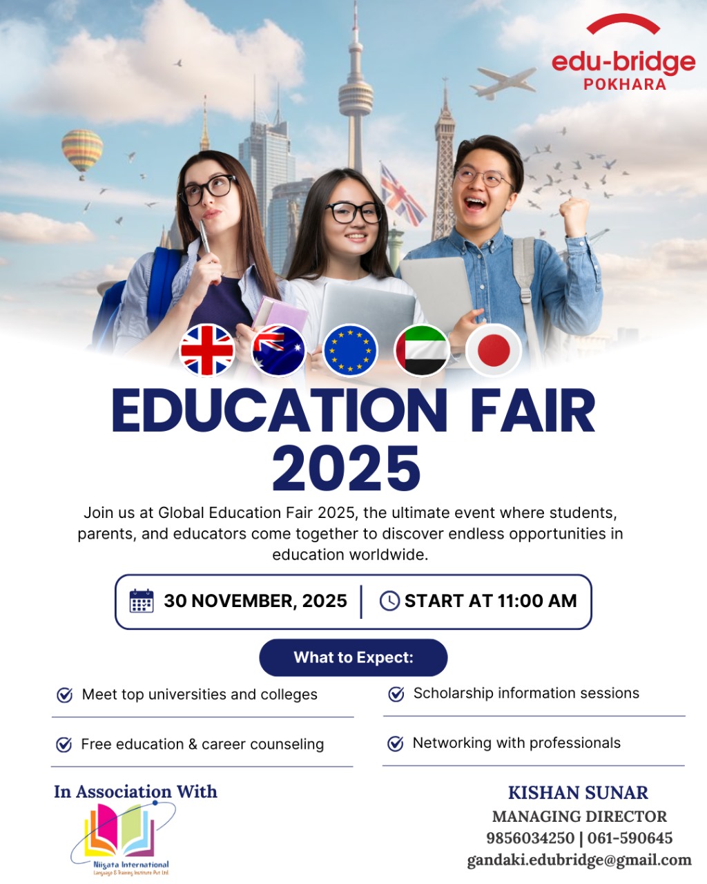 EduBridge Consultancy Expands with New Branch in Birauta, Pokhara-17, on its 25th Anniversary