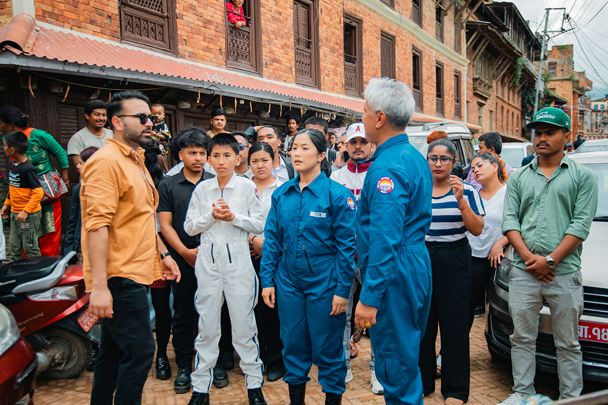 Spectacular Set Used to Film Key Scene of Nepali Sci-Fi Movie ‘Eklo’ in Panauti