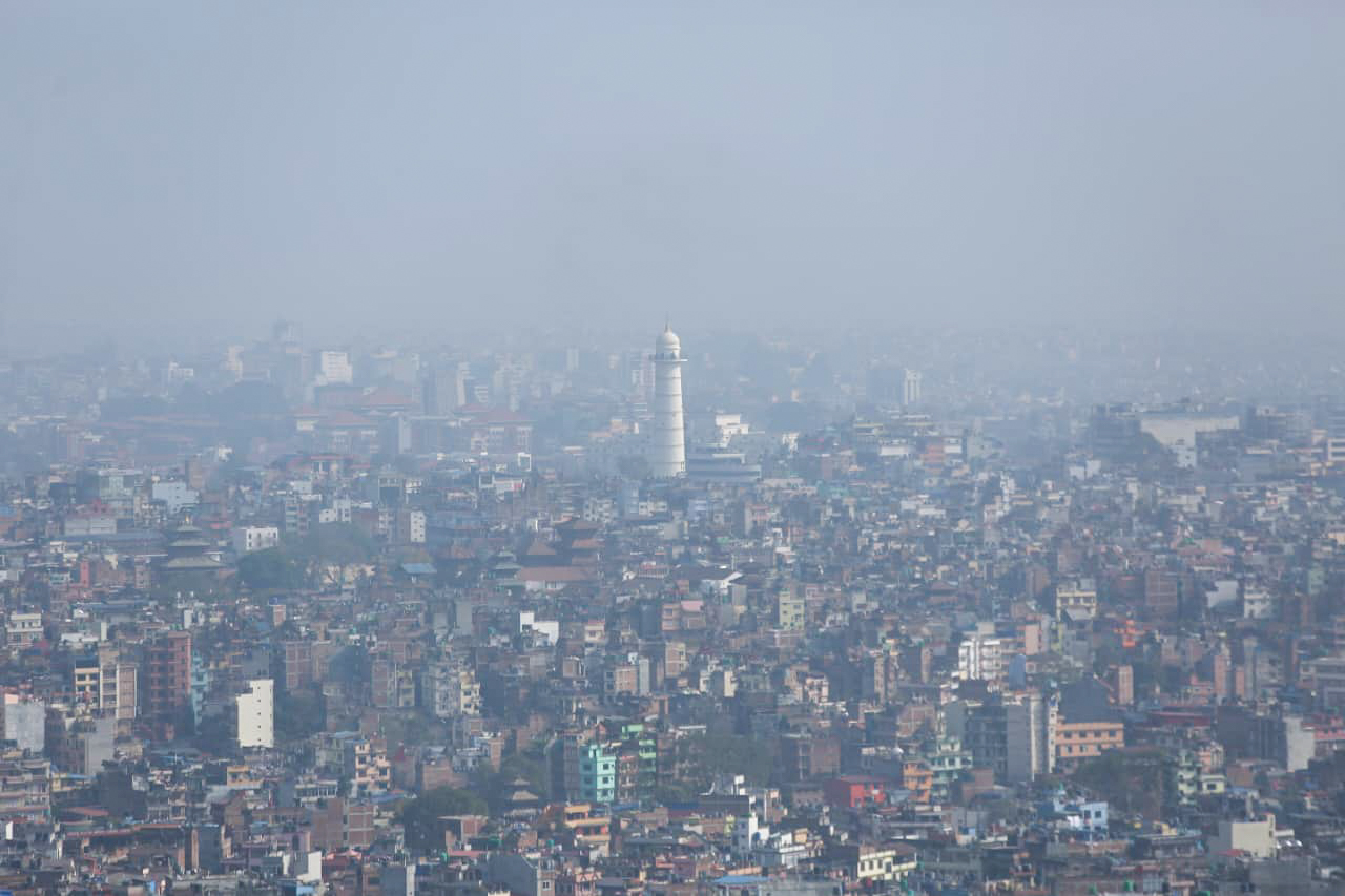 Kathmandu's sky foggy due to adverse weather (Photo Feature)
