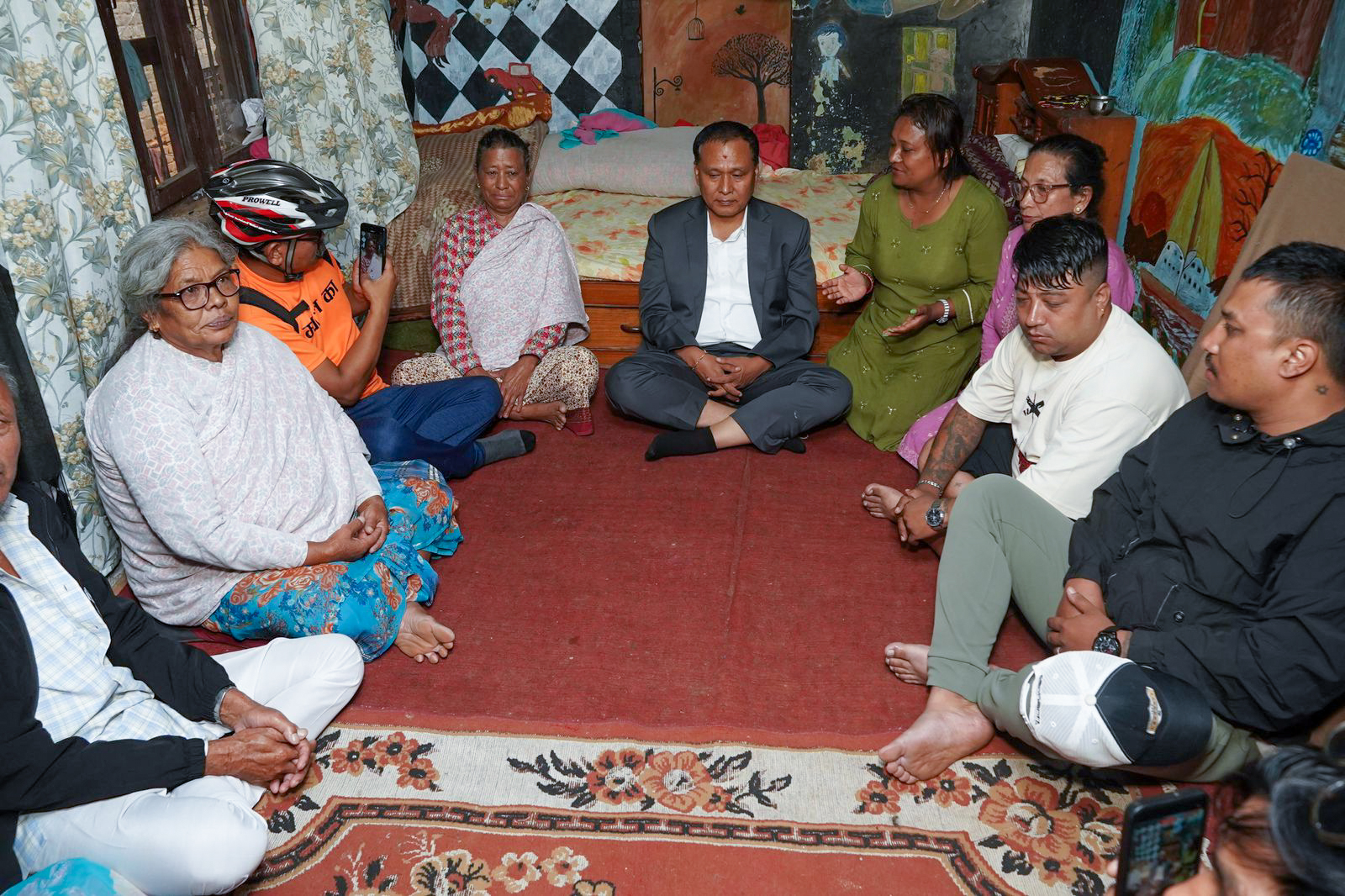 Minister Ghising Pays Tribute to Gen-Z Movement Martyr Binod Maharjan