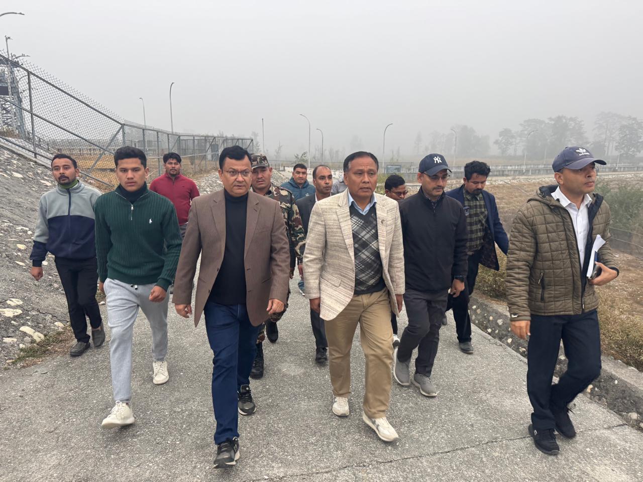Minister Kulman Ghising Inspects Mahakali Irrigation Project