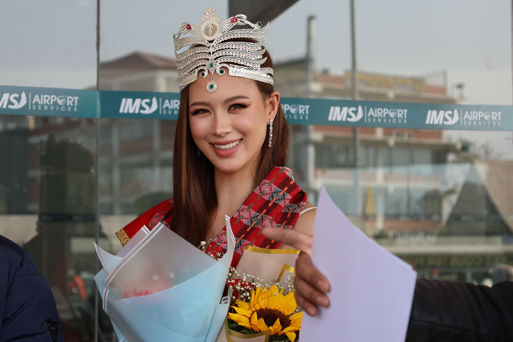 The Miss Globe 2025 Winner Chayathanus Saradatta Arrives in Nepal