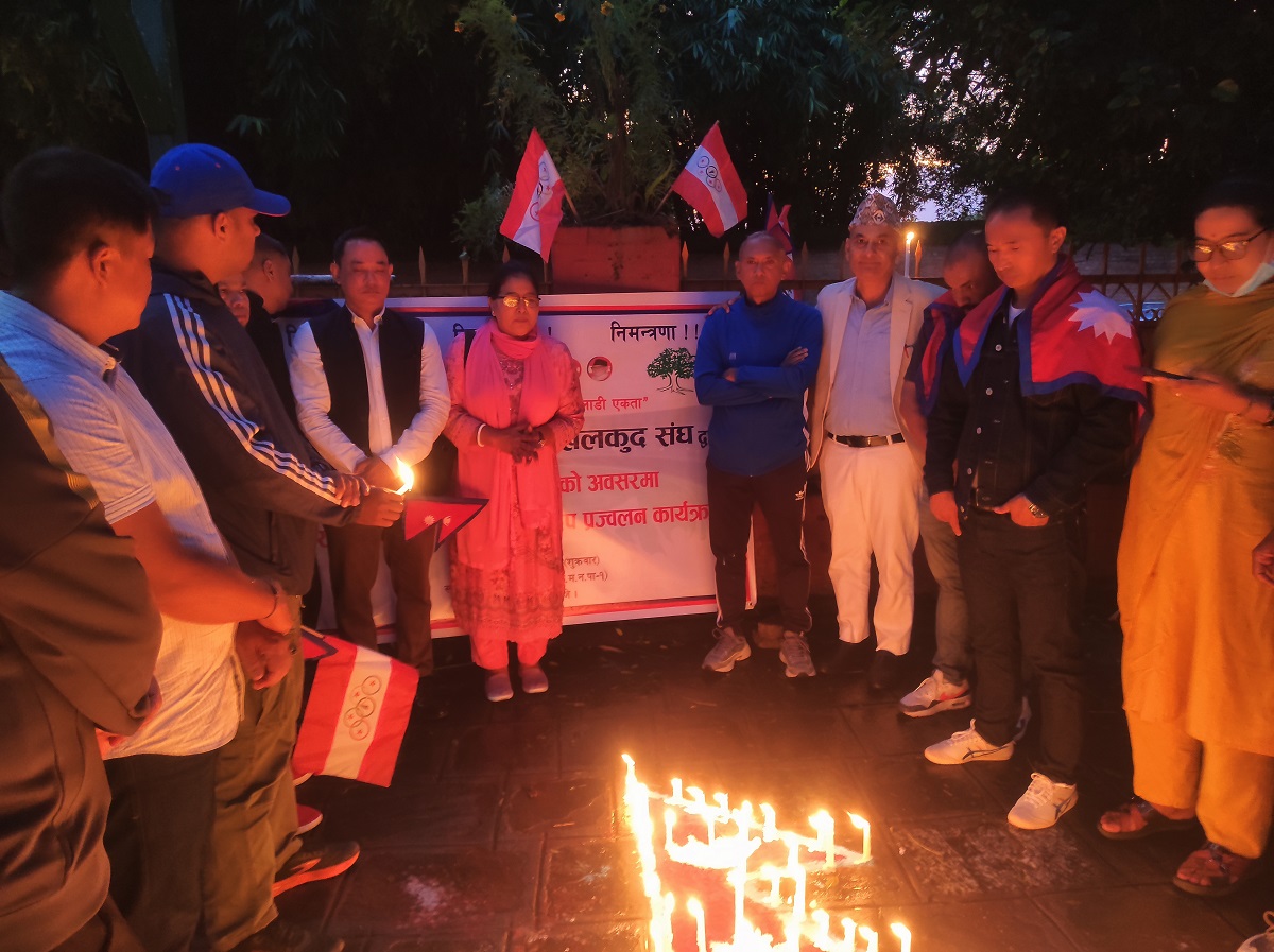 Democratic Sports Association Marks Constitution Day with Candle Lighting