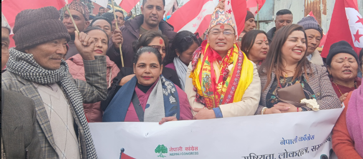 Nishkal Rai of Nepali Congress Files Nomination in Ilam-1