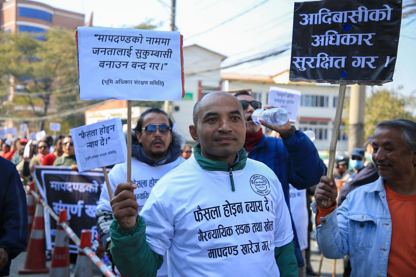 Protest at Maitighar Against River Corridor Standards (Photos)