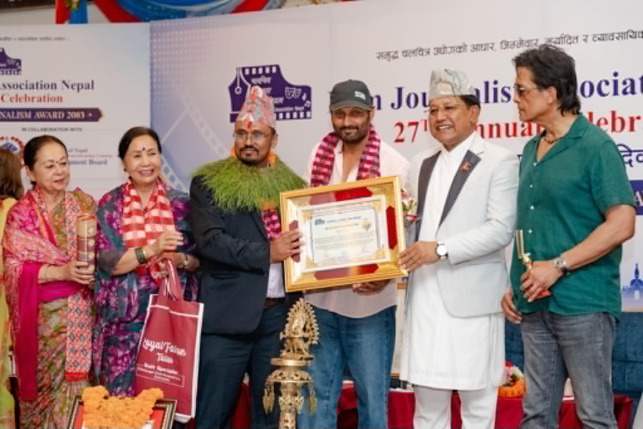Journalist Kuber Giri Honored with National Film Journalism Award