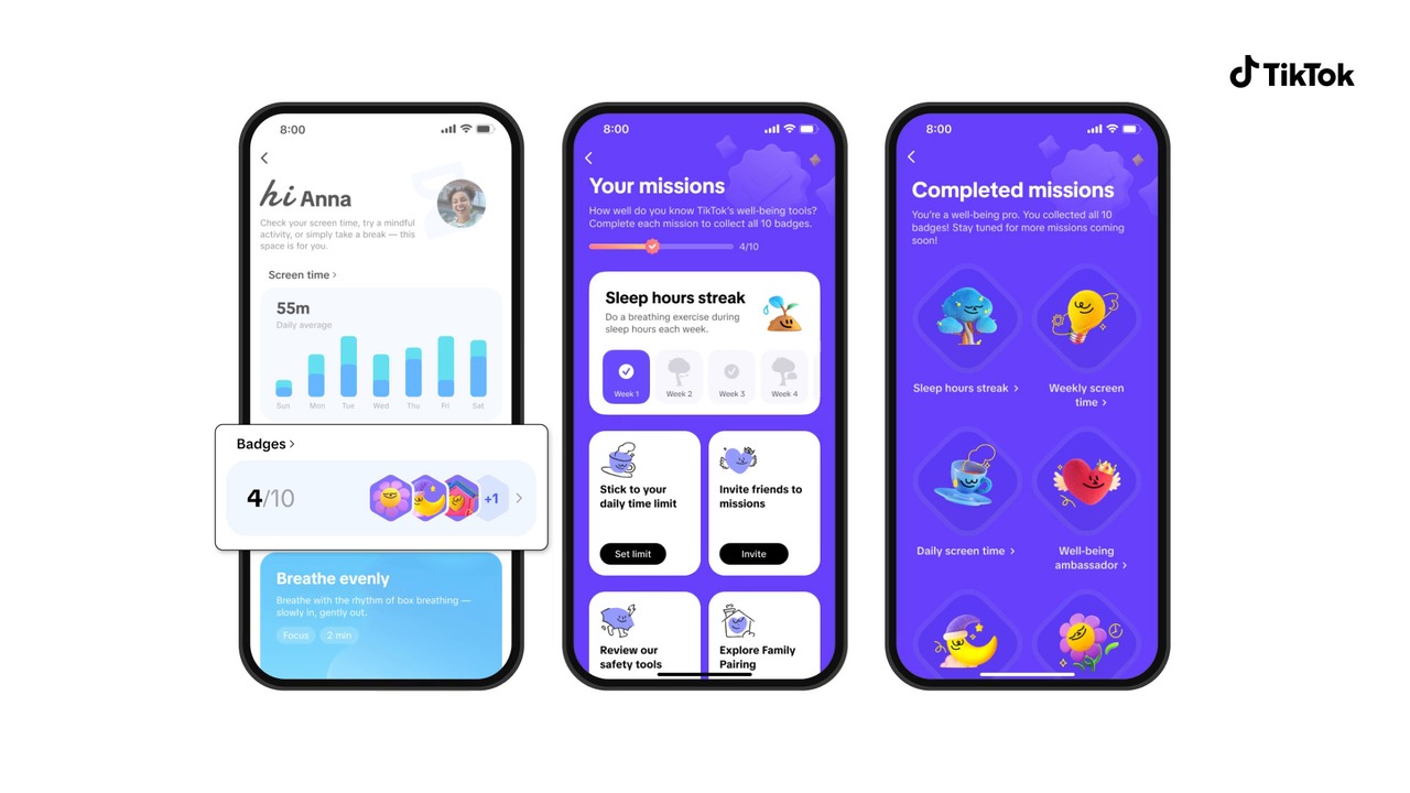 TikTok Launches Time and Well-being Features for Users