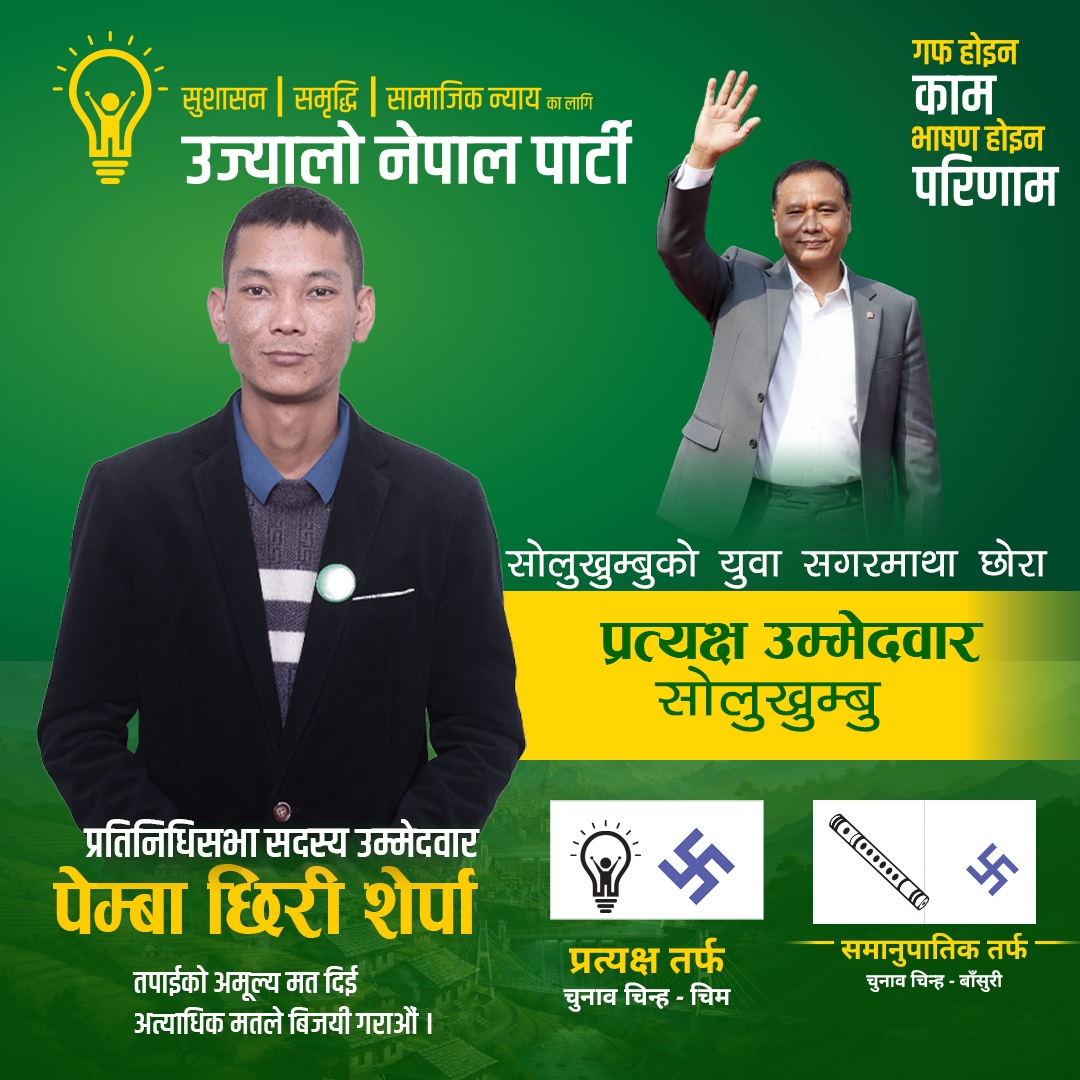 Pemba Chiri Sherpa in the Electoral Fray as the Youngest Candidate from Ujyalo Nepal Party