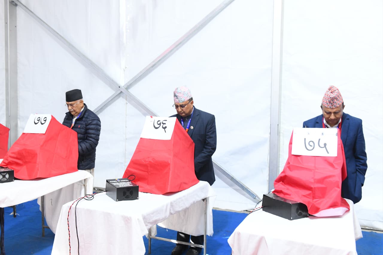 UML Convention Voting Results: Leaders including Oli and Pokhrel Ahead