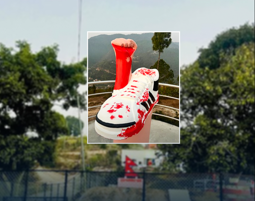 Construction of Gen-Z Memorial Tower in Dailesimal, Pyuthan